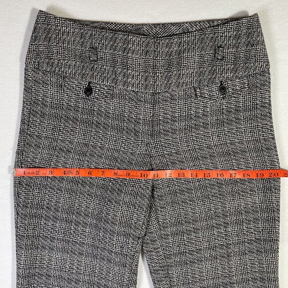 Worthington Wide Leg Plaid Tweed Trousers Black White Size 10 - Picture 6 of 11